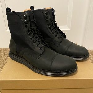 Cole Haan Lunargrand Waterproof Lace Boot Men’s size 10 (color is black)